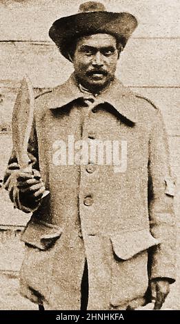 WWI - Ein britisch verbündete Gurkha Soldat aus Nepal. Mit seinem kleinen Machettenmesser bekannt als kukri oder khukuri . Während des Ersten Weltkriegs dienten mehr als 90.000 Gurkhas der indischen Armee, die etwa 20.000 Opfer erlitten, und sie erhielten für ihren Dienst rund 2.000 Galanterie-Auszeichnungen. Stockfoto