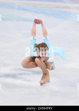 Peking, China. 17th. Februar 2022. PEKING, CHINA - 17. FEBRUAR: Ekaterina Kurakova aus Polen nimmt am 17. Februar 2022 im Capital Indoor Stadium in Peking, China, an der Freilauf-Veranstaltung für Frauen während der Olympischen Spiele 2022 in Peking Teil (Foto von Iris van den Broek/Orange Picics) NOCNSF Credit: Orange Pics BV/Alamy Live News Stockfoto