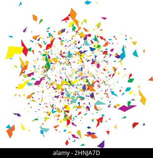 Abstrakte zufällig gestreute Form. Explosion, gebrochenes Glas, Fragmente und Bruch Illustration, Muster - Stock Vektor Illustration, Clip-Art Grafiken Stock Vektor