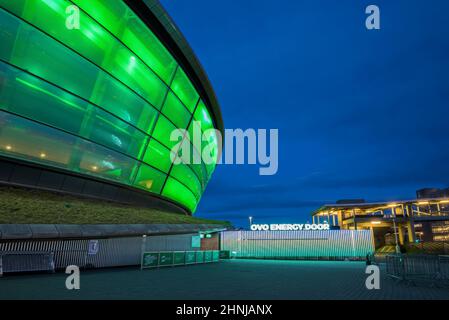 Die in OVO Hydro umbenannte Mehrzweck-Hallenarena auf dem Scottish Event Campus in Glasgow, Schottland, Stockfoto