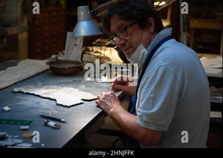 Künstlerische Handwerker in Florenz, Toskana, Italien Stockfoto