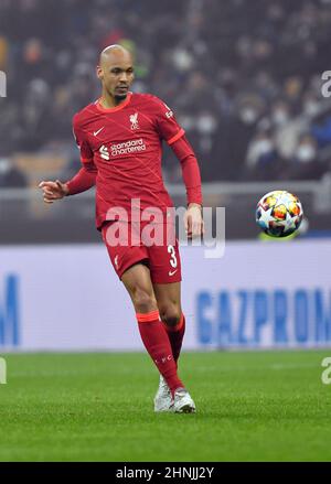 Mailand, Italien. 16th. Februar 2022. Fabino (3) aus Liverpool, gesehen während des UEFA Champions League-Spiels zwischen Inter und Liverpool bei Giuseppe Meazza in Mailand. (Foto: Gonzales Photo/Alamy Live News Stockfoto