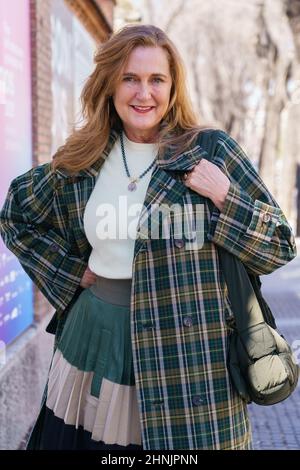 Madrid, Spanien. 17th. Februar 2022. Während der Porträtsitzung im Matadero in Madrid posiert sie. Kredit: SOPA Images Limited/Alamy Live Nachrichten Stockfoto