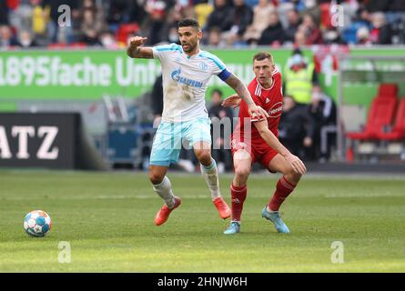 firo : 02/13/2022 Fuvuball, Fußball, 2.Bundesliga, Saison 2021/2022, F95 Fortuna Dvºsseldorf, Düsseldorf - FC Schalke 04 2:1 Duelle, Victor Pallson Stockfoto