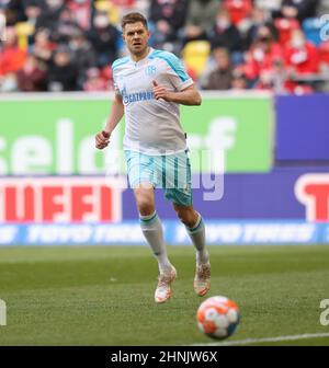 firo: 02/13/2022 Fuvuball, Fußball, 2nd Bundesliga, Saison 2021/2022, F95 Fortuna Dvºsseldorf, Düsseldorf - FC Schalke 04 2:1 Einzelaktion, Simon Terodde Stockfoto