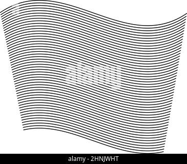 Wellige, winkende, kurvige Parallellinien. Gewellte, quellige Streifen – Vektorgrafik, Clip-Art-Grafiken Stock Vektor