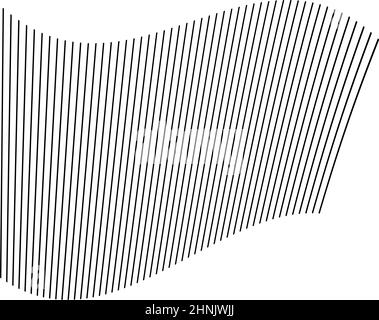 Wellige, winkende, kurvige Parallellinien. Gewellte, quellige Streifen – Vektorgrafik, Clip-Art-Grafiken Stock Vektor