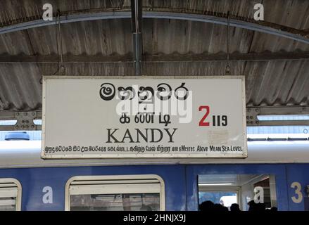 Kandy Bahnhof in Sri Lanka Stockfoto