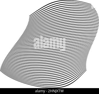 Wellige, winkende, kurvige Parallellinien. Gewellte, quellige Streifen – Vektorgrafik, Clip-Art-Grafiken Stock Vektor