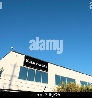 See's Candies Büros und Vertriebszentrum in San Francisco, Kalifornien; amerikanischer Hersteller und Vertreiber von Schokolade und Süßigkeiten. Stockfoto
