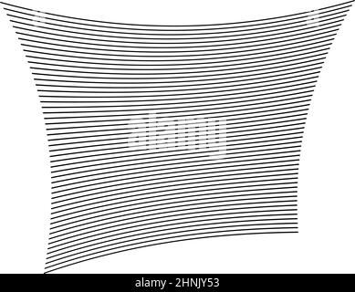 Wellige, winkende, kurvige Parallellinien. Gewellte, quellige Streifen – Vektorgrafik, Clip-Art-Grafiken Stock Vektor