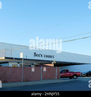 See's Candies Lager und Vertriebszentrum in Daly City, Kalifornien; amerikanischer Hersteller und Vertreiber von Schokolade und Süßigkeiten. Stockfoto