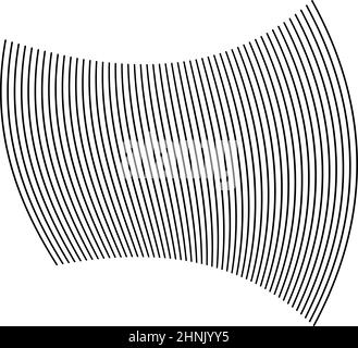 Wellige, winkende, kurvige Parallellinien. Gewellte, quellige Streifen – Vektorgrafik, Clip-Art-Grafiken Stock Vektor