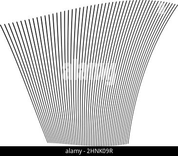 Wellige, winkende, kurvige Parallellinien. Gewellte, quellige Streifen – Vektorgrafik, Clip-Art-Grafiken Stock Vektor