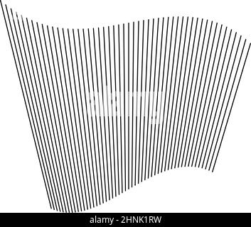 Wellige, winkende, kurvige Parallellinien. Gewellte, quellige Streifen – Vektorgrafik, Clip-Art-Grafiken Stock Vektor