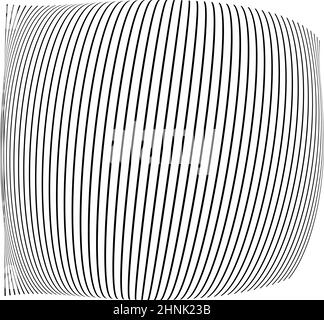 Wellige, winkende, kurvige Parallellinien. Gewellte, quellige Streifen – Vektorgrafik, Clip-Art-Grafiken Stock Vektor