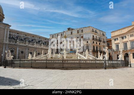 Fontana della vergogna in Palermo. Italien Stockfoto