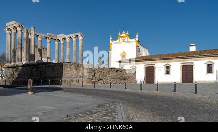 Évora, Templo Romano, Diana-Tempel Stockfoto