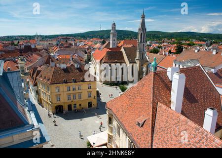 Hauptplatz in Sopron Stockfoto