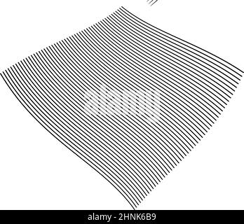Wellige, winkende, kurvige Parallellinien. Gewellte, quellige Streifen – Vektorgrafik, Clip-Art-Grafiken Stock Vektor