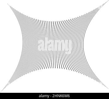 Wellige, winkende, kurvige Parallellinien. Gewellte, quellige Streifen – Vektorgrafik, Clip-Art-Grafiken Stock Vektor