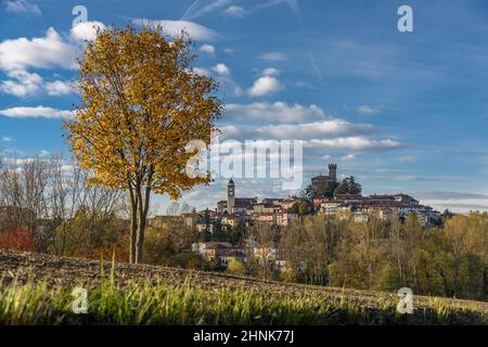Herbst in Trisobbio Stockfoto