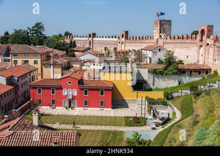 Stadtmauer von Cittadella Stockfoto