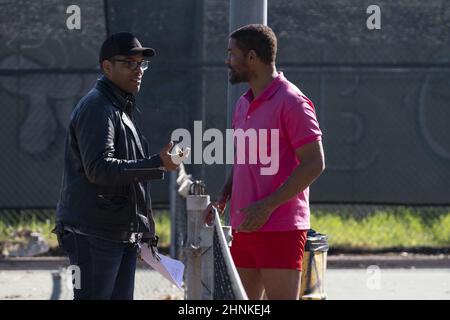 WILL SMITH und REINALDO MARCUS GRÜN in KÖNIG RICHARD (2021), Regie: REINALDO MARCUS GREEN. Quelle: WARNER BROS. / Album Stockfoto