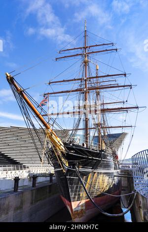 V&A Dundee und RRS Discovery Dundee Scott's Antarctic Expedition Vessel Dundee Waterfront Dundee Riverside Esplanade Dundee Scotland UK GB Europa Stockfoto