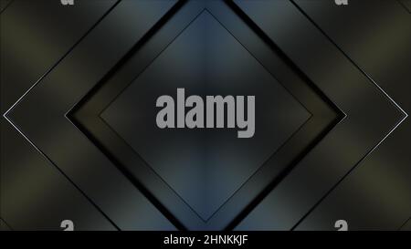 3D-Render-Stahlblech mit technologischen Linien. Verchromte Gradientenoberfläche mit einfacher, futuristischer industrieller Tracerie. Diagonaldesign des Innenraums Stockfoto