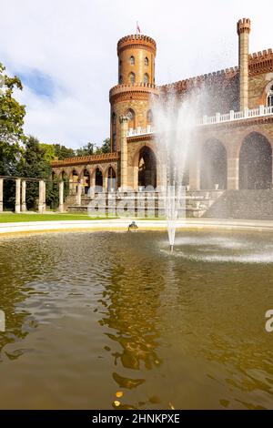 Kamieniec Zabkowicki Palace, 19th-Jahrhundert monumentalen Palast, Kamieniec Zabkowicki, Polen Stockfoto