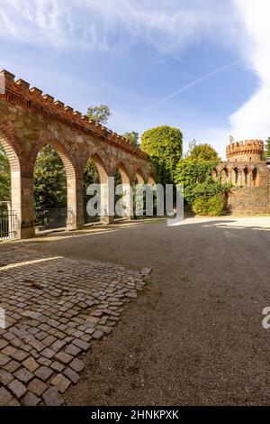 Kamieniec Zabkowicki Palace, 19th-Jahrhundert monumentalen Palast, Kamieniec Zabkowicki, Polen Stockfoto