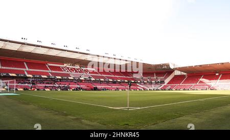 Middlesborough, Großbritannien. 17th. Februar 2022. Middlesborough, England, Februar 17th 2022: Gesamtansicht des Riverside Stadions während des Arnold Clark Cup Fußballspiels zwischen Deutschland und Spanien im Riverside Stadium in Middlesborough, England. Daniela Porcelli /SPP Quelle: SPP Sport Press Foto. /Alamy Live News Stockfoto