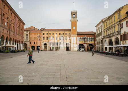 Giuseppe Garibaldi Platz in Rovigo eine historische italienische Stadt Stockfoto