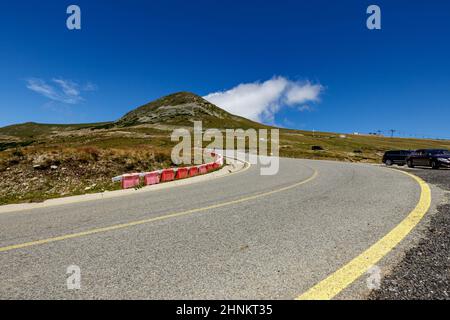 Die Straße Transalpinain die Karpaten von Rumänien Stockfoto