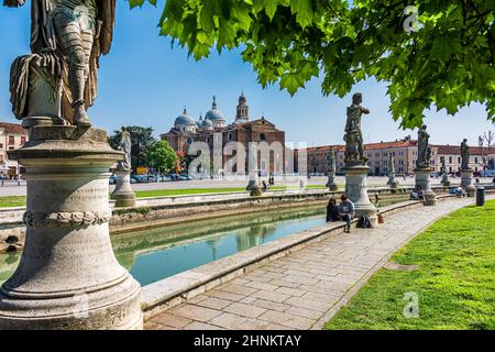 Prato della Valle, Platz in Padua Stockfoto