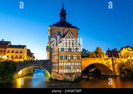 Das alte Stadthaus von Bamberg, Franken, Deutschland Stockfoto