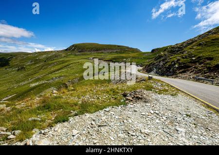 Die Straße Transalpinain die Karpaten von Rumänien Stockfoto