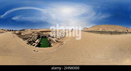 Der Tempel von Seti I in Abydos, Ägypten Stockfoto