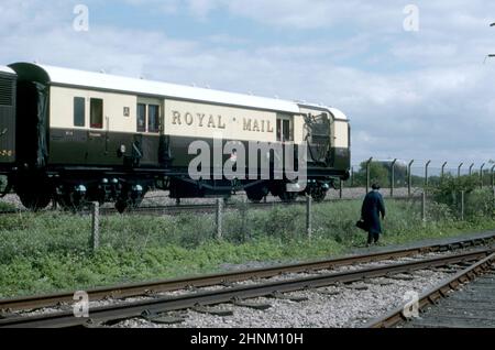 Royal Mail Coach N0. 814 Postamt auf Reisen. Gewinner des Scania Transport Trust Awards im Jahr 1997. Didcot , Oxfordshire, Großbritannien 1975 Stockfoto