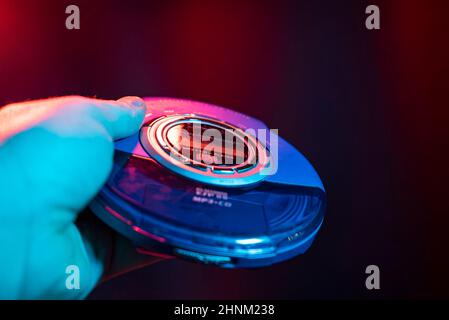 Tragbarer CD-Spieler Stockfoto