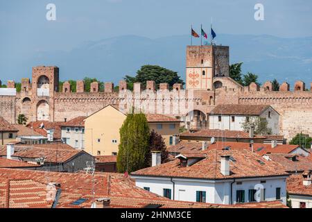 Die ummauerte Stadt Cittadella, mittelalterliches Dorf in Venetien Stockfoto