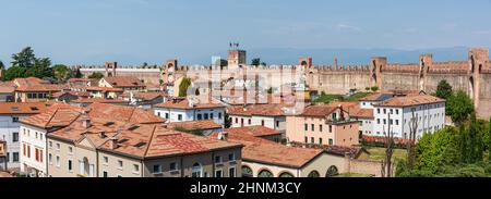 Die ummauerte Stadt Cittadella, mittelalterliches Dorf in Venetien Stockfoto