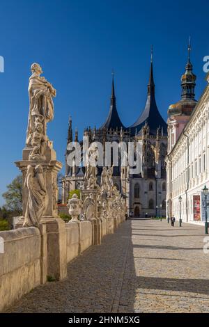 St. Barbara Kirche in Kutna Hora, UNESCO-Stätte, Tschechische Republik Stockfoto