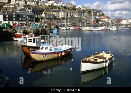 Hafen im Hafendorf Mevagissey in Cornwall England Stockfoto