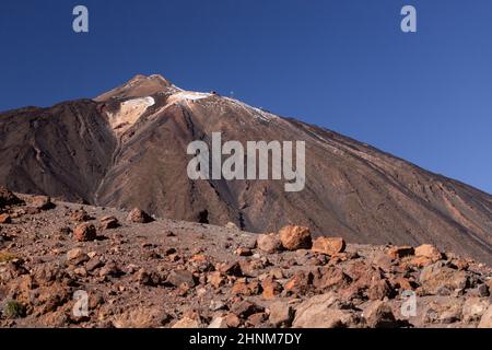 Vulkangestein und Teide, Teneriffa, Kanarische Inseln Stockfoto