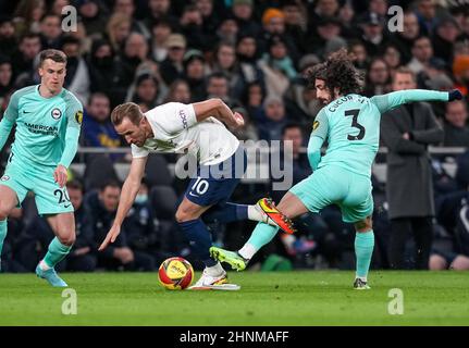 White Hart Lane, Großbritannien. 05th. Februar 2022. Harry Kane von Spurs während des FA Cup-Spiels zwischen Tottenham Hotspur und Brighton und Hove Albion am 5. Februar 2022 im Tottenham Hotspur Stadium, White Hart Lane, England. Foto von Andy Rowland. Quelle: Prime Media Images/Alamy Live News Stockfoto