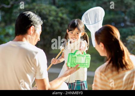 Japanische Kinder Im Sommerurlaub Stockfoto