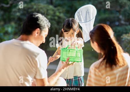 Japanische Kinder Im Sommerurlaub Stockfoto