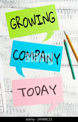 Inspiration zeigt Zeichen wachsende Unternehmen, konzeptionelle Foto erzeugt erhebliche positive Cashflows oder Gewinne New Business Planning and Research ID Stockfoto